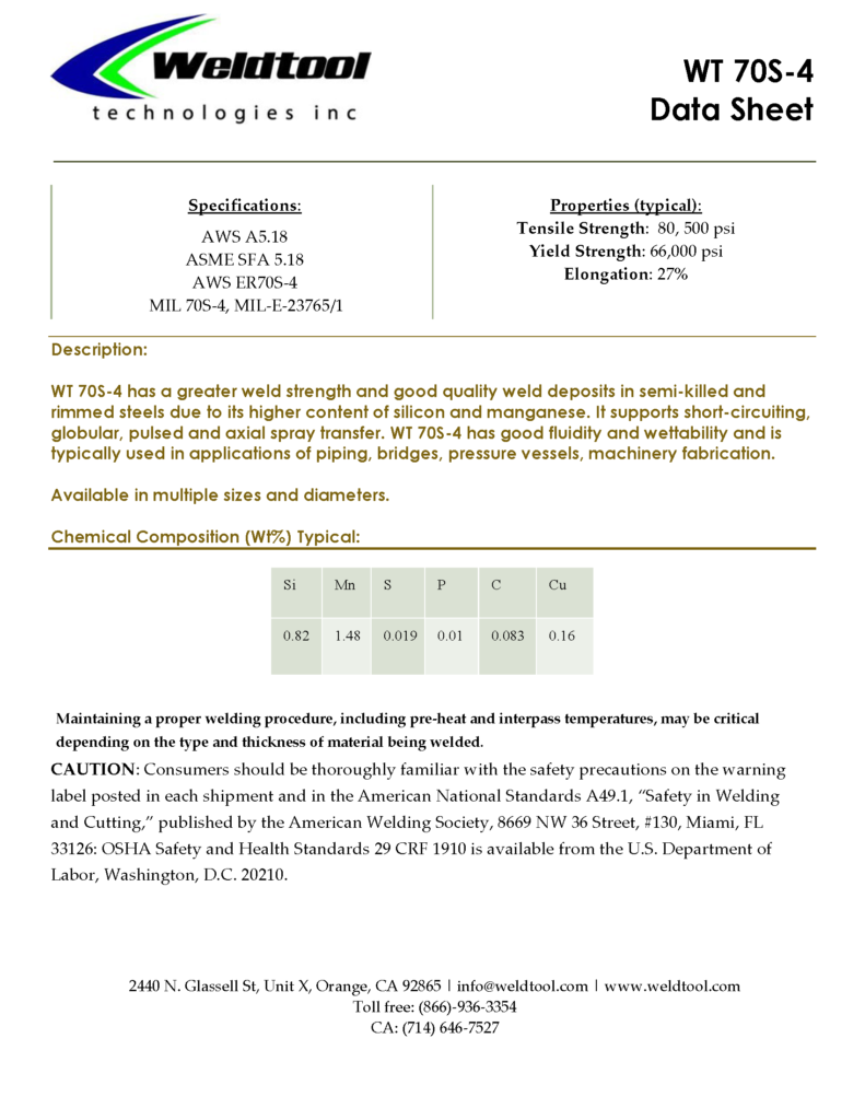 Wt 70s-4 low alloy steel data sheet