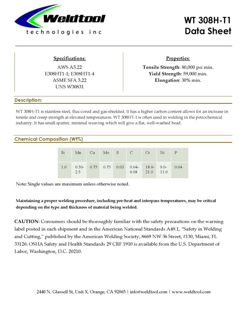 WT 308ht-1 data sheet